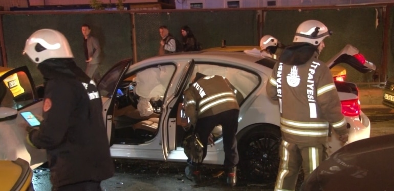 Beşiktaş’ta zincirleme trafik kazası: 2 yaralı